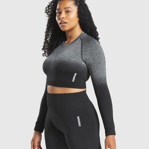 Gymshark Adapt Ombre Seamless Long Sleeve Crop Top